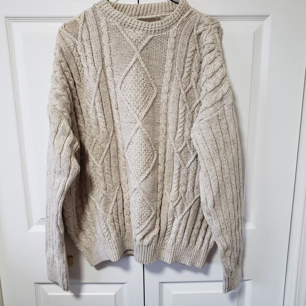 Vintage Shenandoah Sweater Mens XXL Cable Knit Long Sleeve Pullover